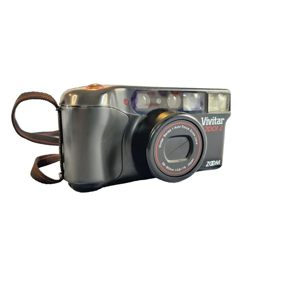 Vivitar 2001Z Series 1 Auto Focus 38-80mm Zoom Lens 35mm Film Camera Untested